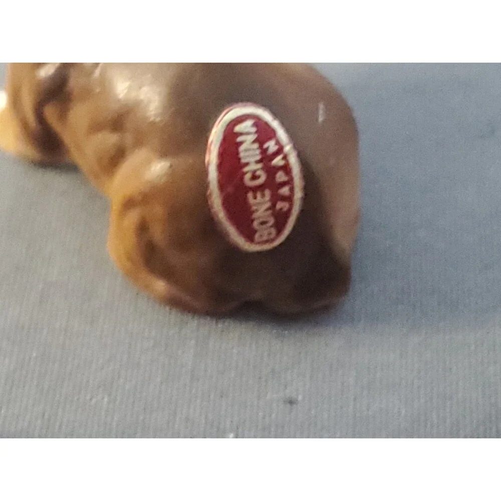 3 Vtg Bone China Ceramic Japan collectibles Rabbit Bunny Brown Mini Trinket Read